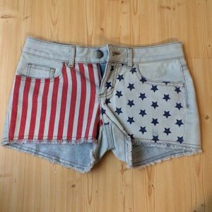 No Boundaries Patriotic Jean Shorts